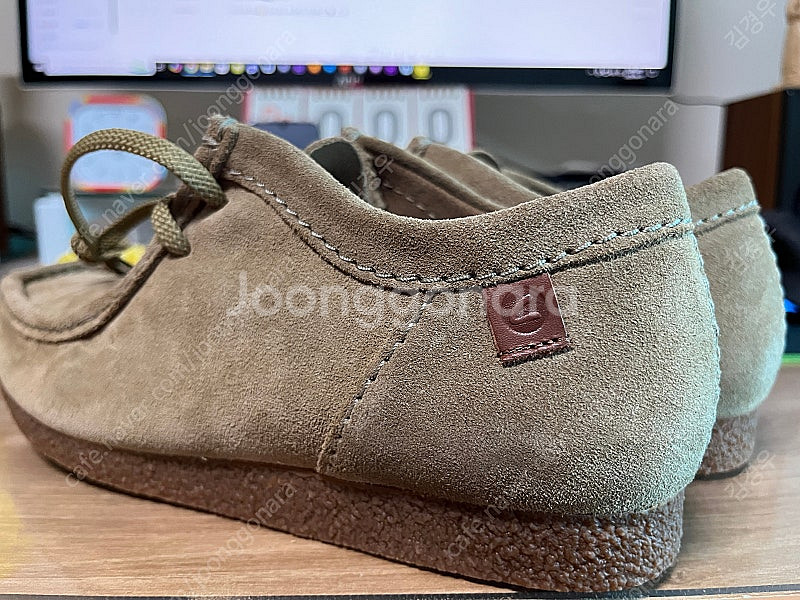 Clarks 남성용 샤크레 리 런 가죽 모카신 다크 샌...--2