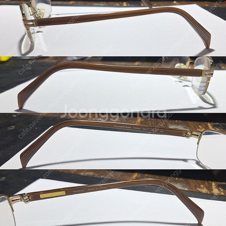 에르메네질도 제냐 VZ3025J 티타늄 반무테 안경테 ...--4