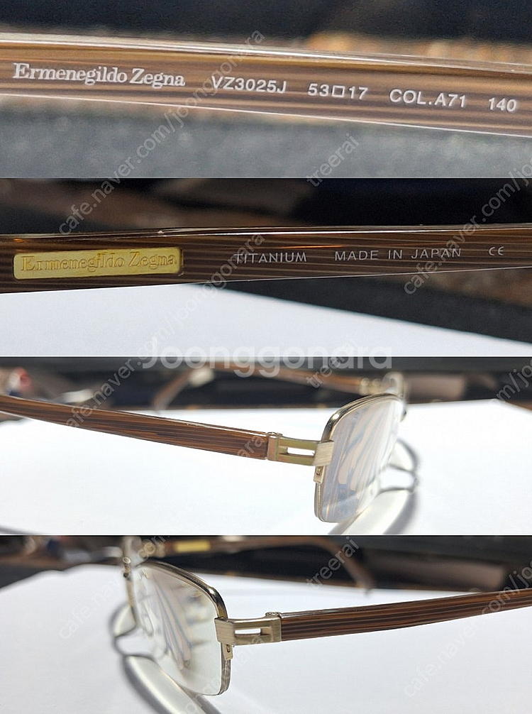 에르메네질도 제냐 VZ3025J 티타늄 반무테 안경테 ...--6