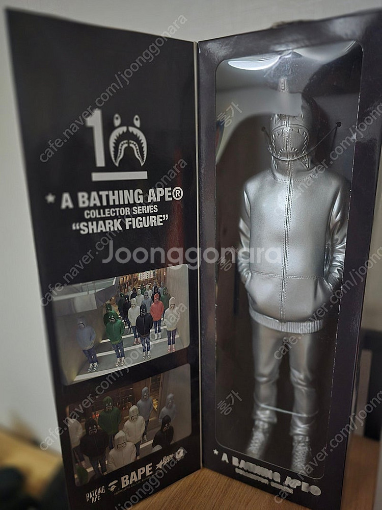 베이프 10주년 데리야끼 보이즈 샤크후드 피규어 실버--4