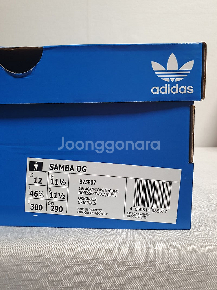 0 [새상품/택포가] 300mm 아디다스 삼바 OG 블...--8