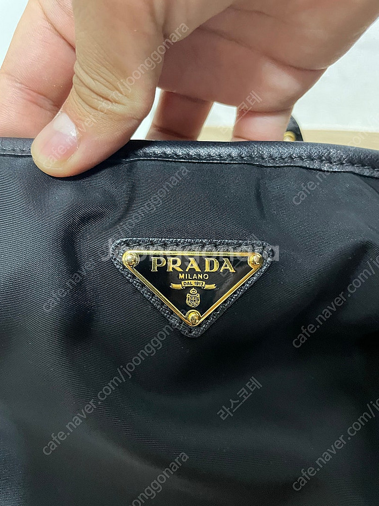 (새상품급, 정품) 프라다 포코노 나일론 금장 숄더백--5