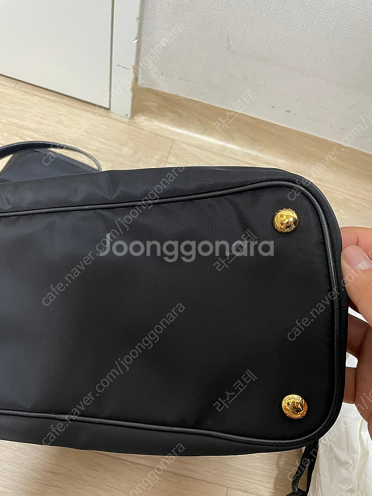 (새상품급, 정품) 프라다 포코노 나일론 금장 숄더백--9
