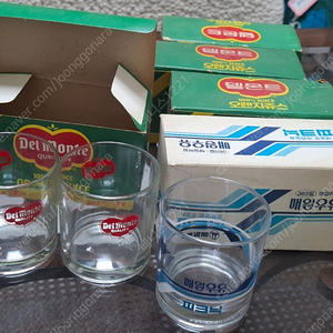 레트로 유리컵 (델몬트, 매일우유)