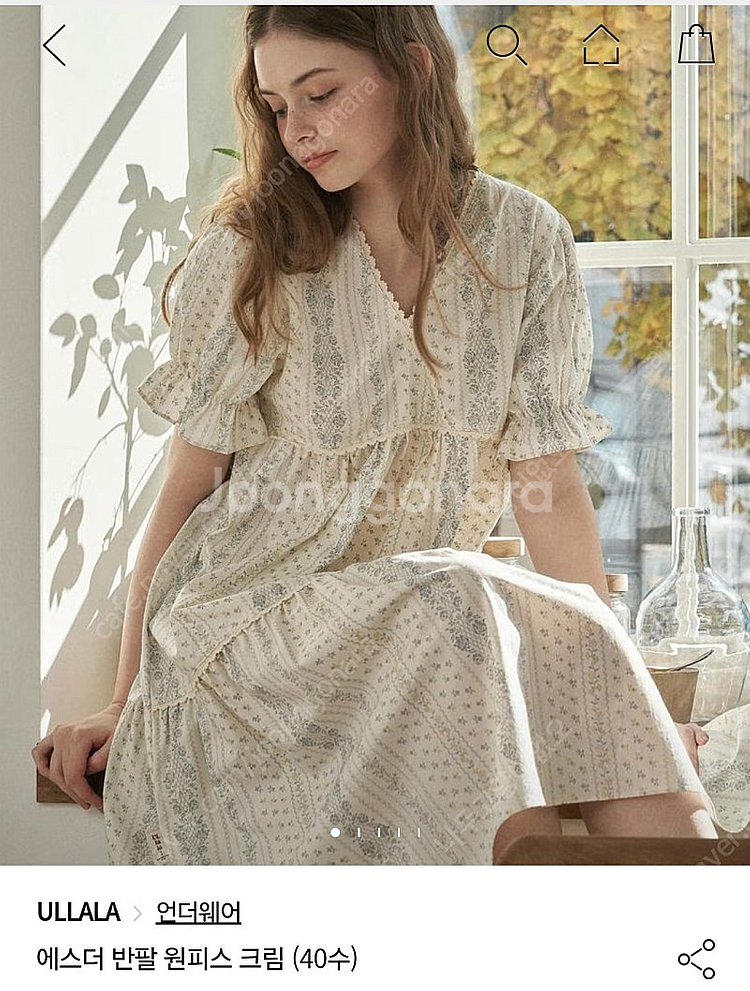 울랄라 파자마 에스더 반팔 원피스--0