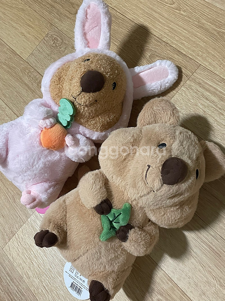 잎사귀 쿼카+토끼 코스튬 쿼카 봉제인형 새상품 2개 일...--0