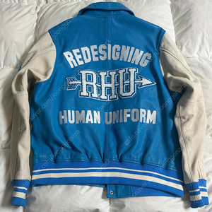 (M) Zara X Rhuigi 루드 한정판 양가죽 바시티 자켓