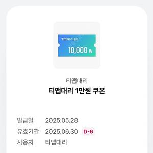 TMAP 티맵대리 1만원 쿠폰 판매
