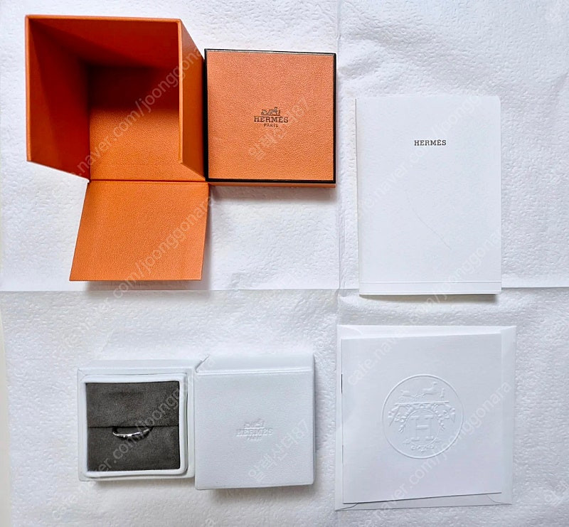 (새상품) 에르메스 18k 화이트골드 반지 59호 팝니다.[한국사이즈 남자 18호]--2