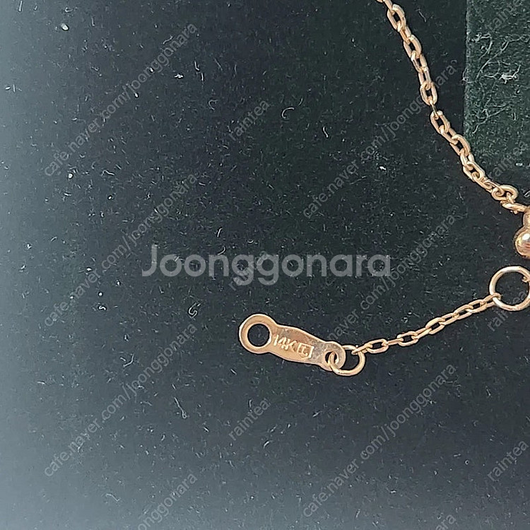 로이드 14k 하트네잎클로버 목걸이--1