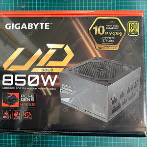 기가바이트 GIGABYTE 850GM 80PLUS GOLD 풀모듈러 ATX 3.0(미개봉)