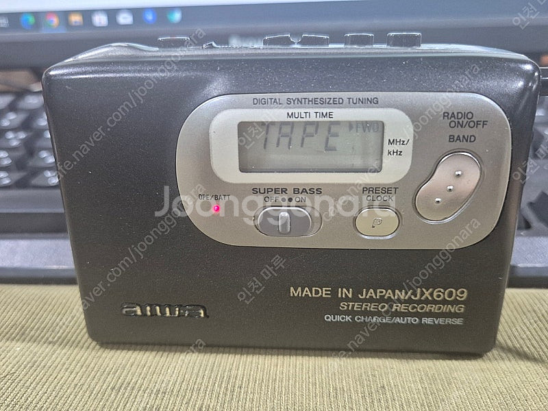 aiwa 카세트 워크맨 jx609 작동품--0