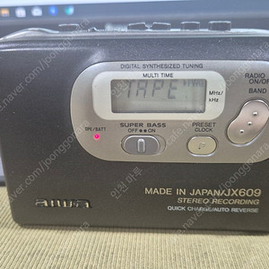 aiwa 카세트 워크맨 jx609 작동품