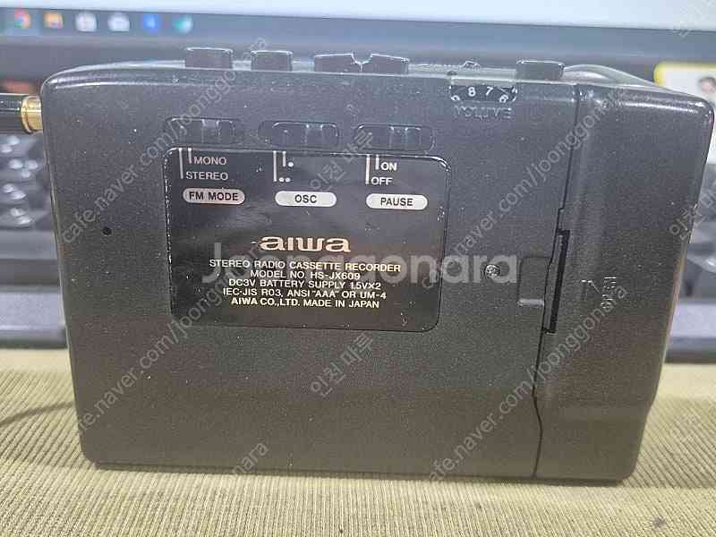 aiwa 카세트 워크맨 jx609 작동품--1