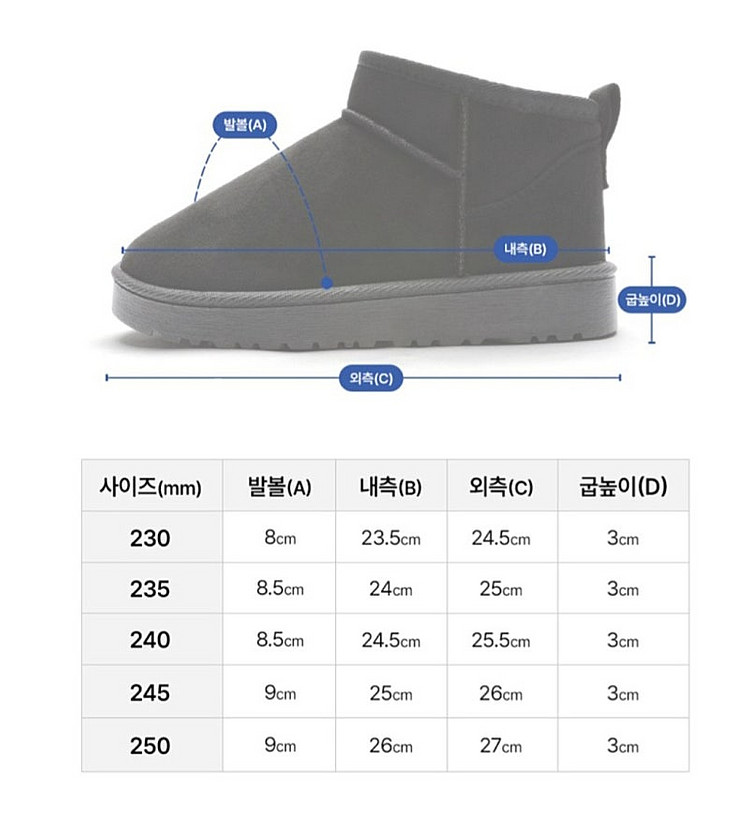 새상품 페이퍼플레인 여성 숏털부츠 어그부츠 240--2