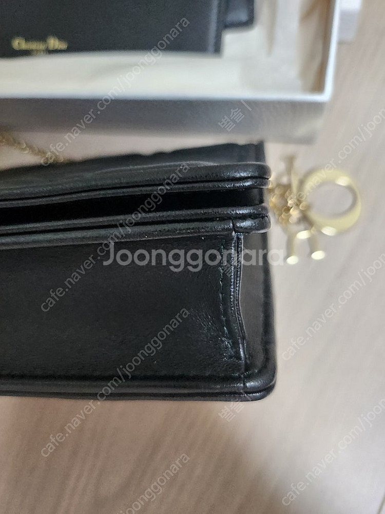 디올 레이디 크로스 클러치백 woc 램 블랙--3