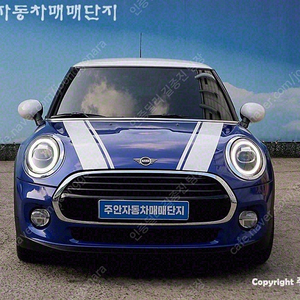 미니 쿠퍼 중고차 미니쿠퍼 중고 파란색 2019년식 25,187km 기본형 3세대 중고자동차