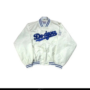 2XL 마제스틱 LA 다저스 올드스쿨 바시티 자켓 화이트 블루