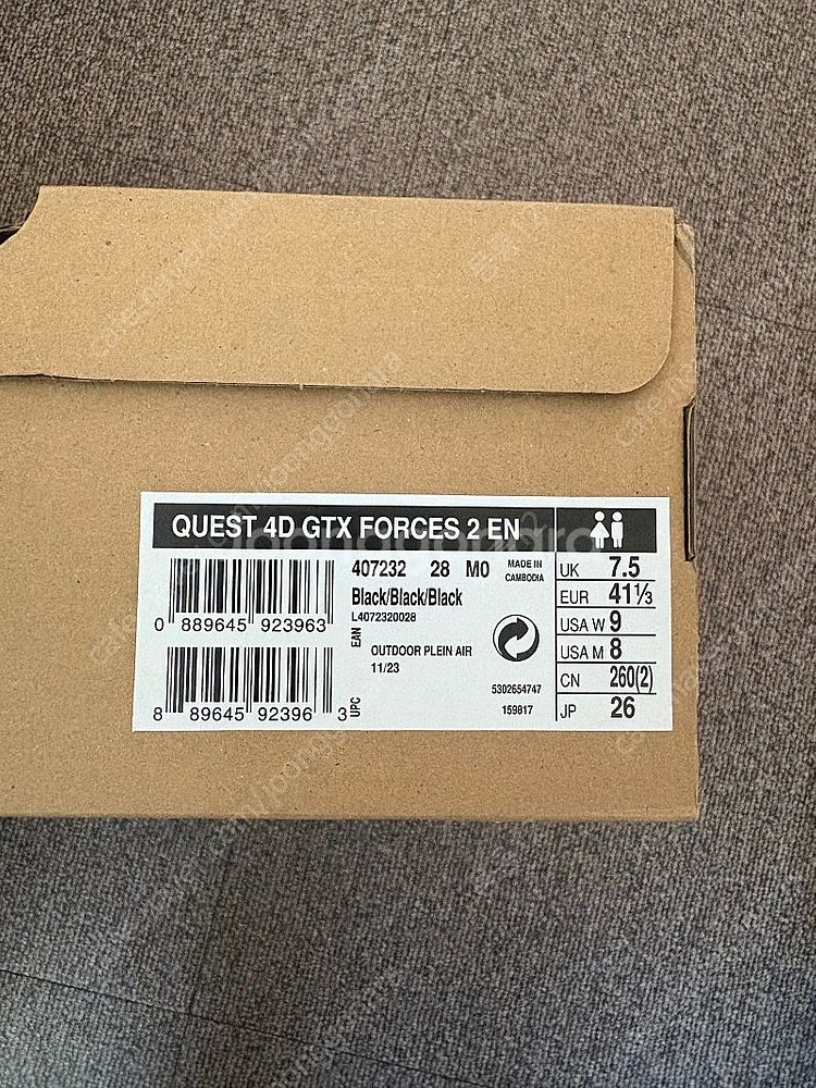 살로몬 quest 4d gtx 260블랙--0
