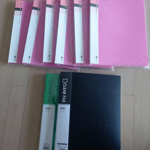 클리어파일 화일 8개 새상품 일괄 정리파일