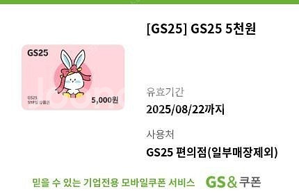 GS25 모바일상품권 5천원권--0