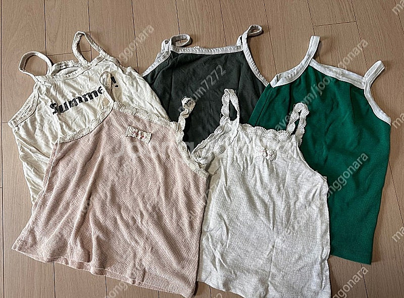 여자아이 아동나시 여름나시세트(L사이즈) 6개 일괄판매--0