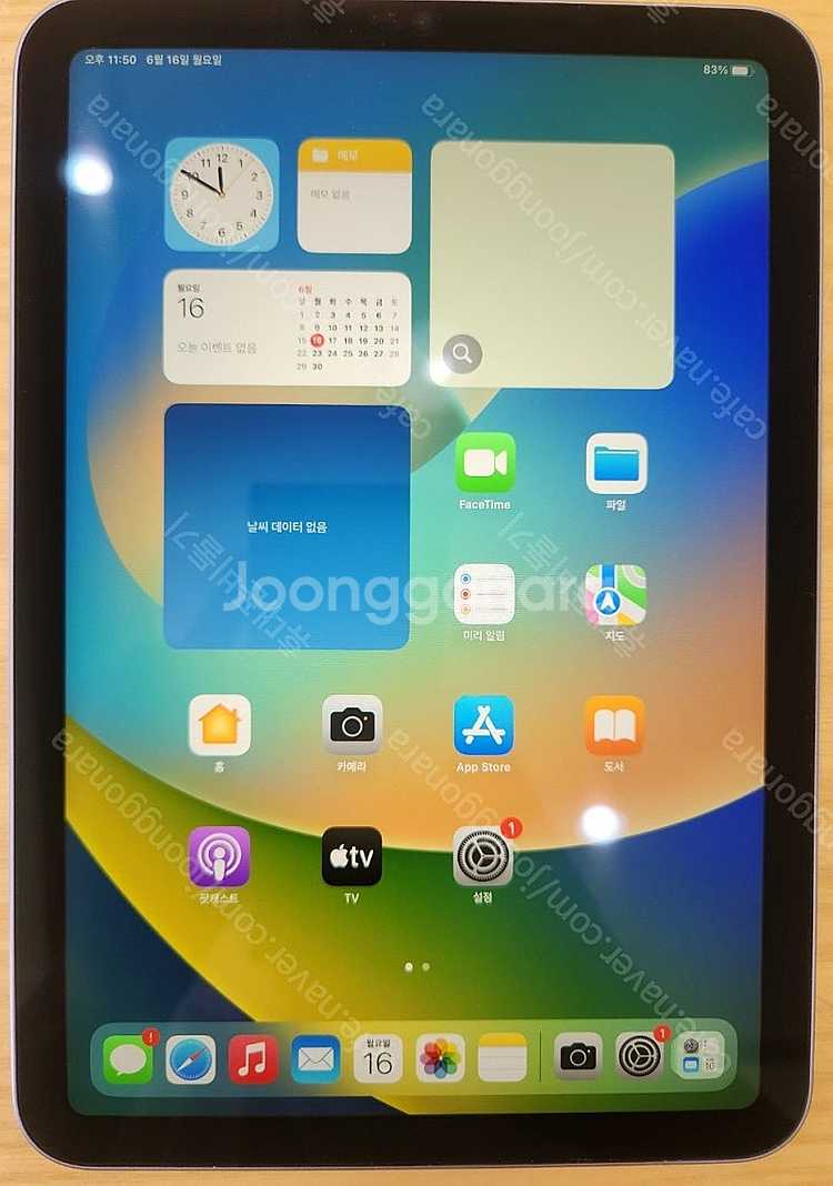 아이패드 미니6세대 256기가 퍼플칼라 와이파이용 배터...--1