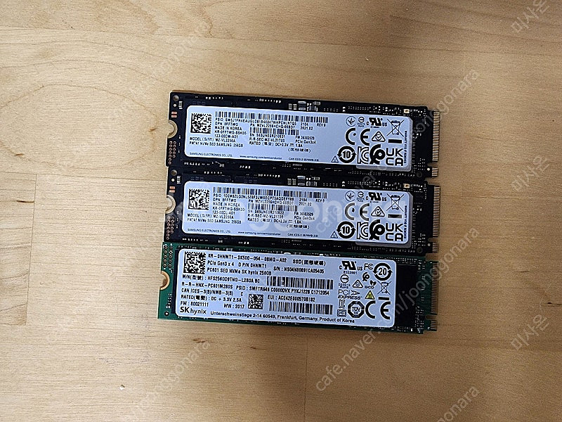 NVME M.2 SSD 256GB 3개 개당2만 컨디션...--0