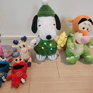 인형 일괄 (춤추는스누피, 감정표현 양면인형, 세서미스트리트...)