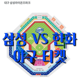 화요일 6월 24일 한화 이글스 삼성 라이온스 야구 티켓 홈 1루 3루 삼성 한화 삼성 블루석 블루존 원정 응원석 응원 내야 지정석 중앙 테이블석 SKY 하단 상단 외야 지정석 패