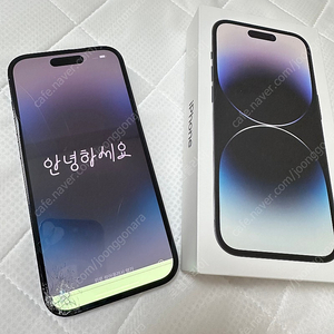 아이폰 14pro 14프로 256기가 스페이스블랙 액정 끝 파손폰