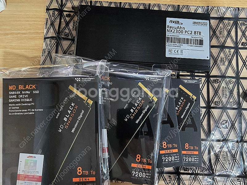 WD SN850X 8TB 4개 미개봉 / 레이드카드--0