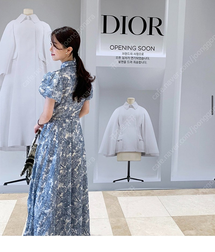 바이씨니 제작수묵화 원피스 블루 프리--1