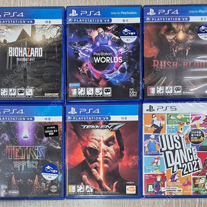 ps4 vr게임 바하7 플레이스테이션 VR월드언틸던:러시오브블러드 테트리스이펙트 철권7 저스트댄스2021(ps5)