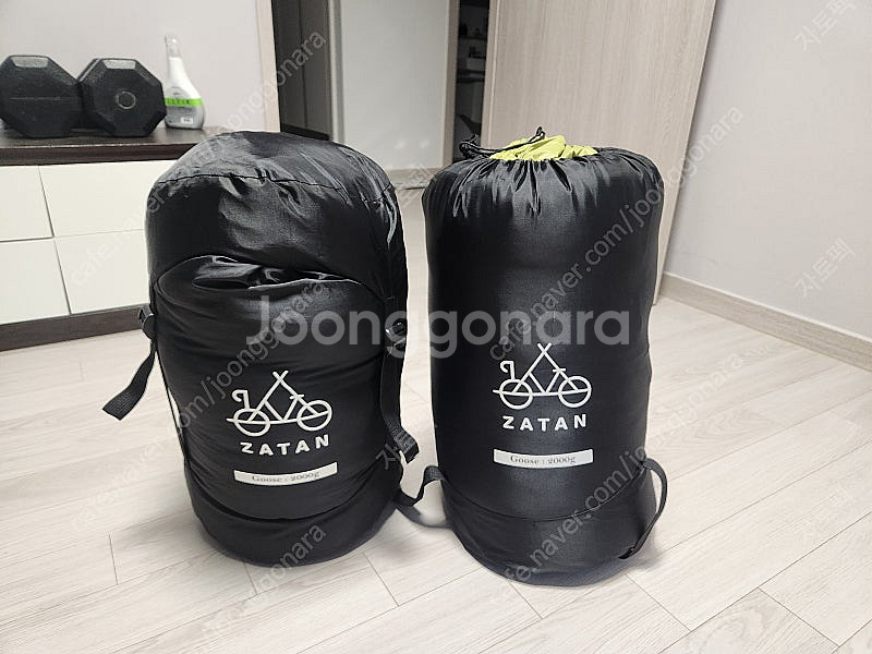 침낭(2개)유엔바이오 안전인증 구스다운 침낭 거위털 차...--3