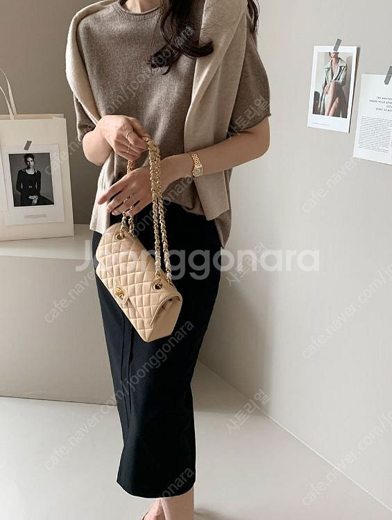 [새상품] 데일리룩 쇼핑몰 뉴르베 슬릿 스커트 블랙 L--0