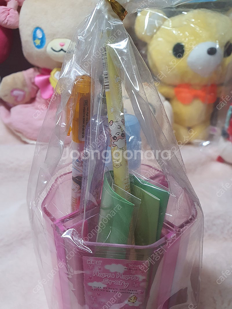 미개봉) 고전문구 하무하무 햄스터 연필꽂이 문구 세트--8