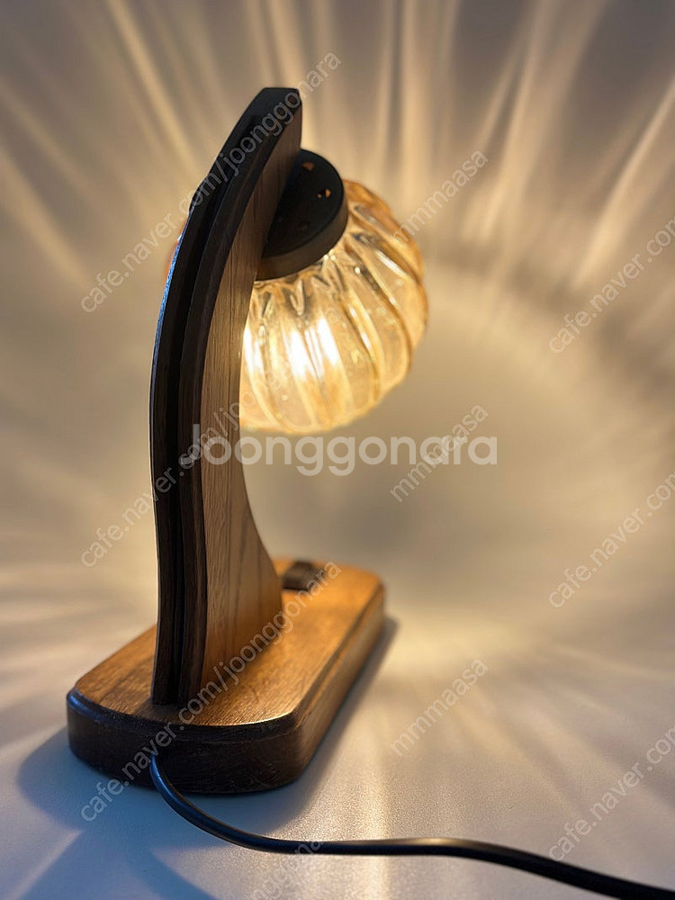 독일 빈티지 원목 테이블 조명 엔틱우드조명--8