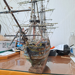 목범선 1/150 hms victory 완제품 팝니다 길이65 넓이 22 높이 45 가지러 오시면 130