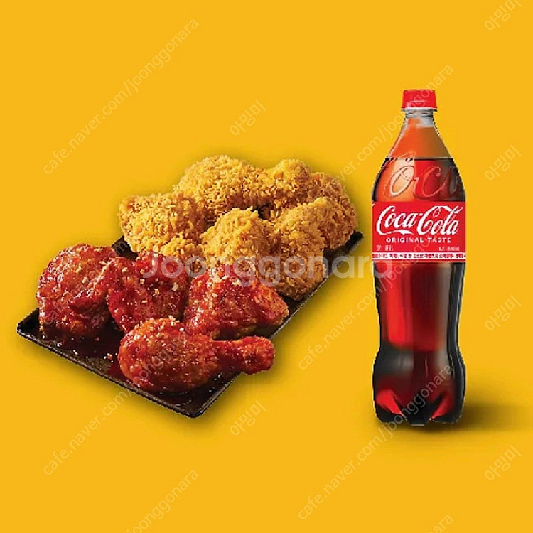 모바일 상품권) BBQ 황올반+양념반+콜라 1.25L--0