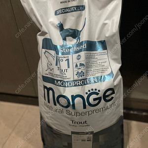 고양이 사료 몬지 내추럴 슈퍼프리미엄 10kg