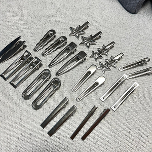 실버 머리핀 헤어핀 옆머리핀 집게핀 메탈핀 센티멍 헤어집게
