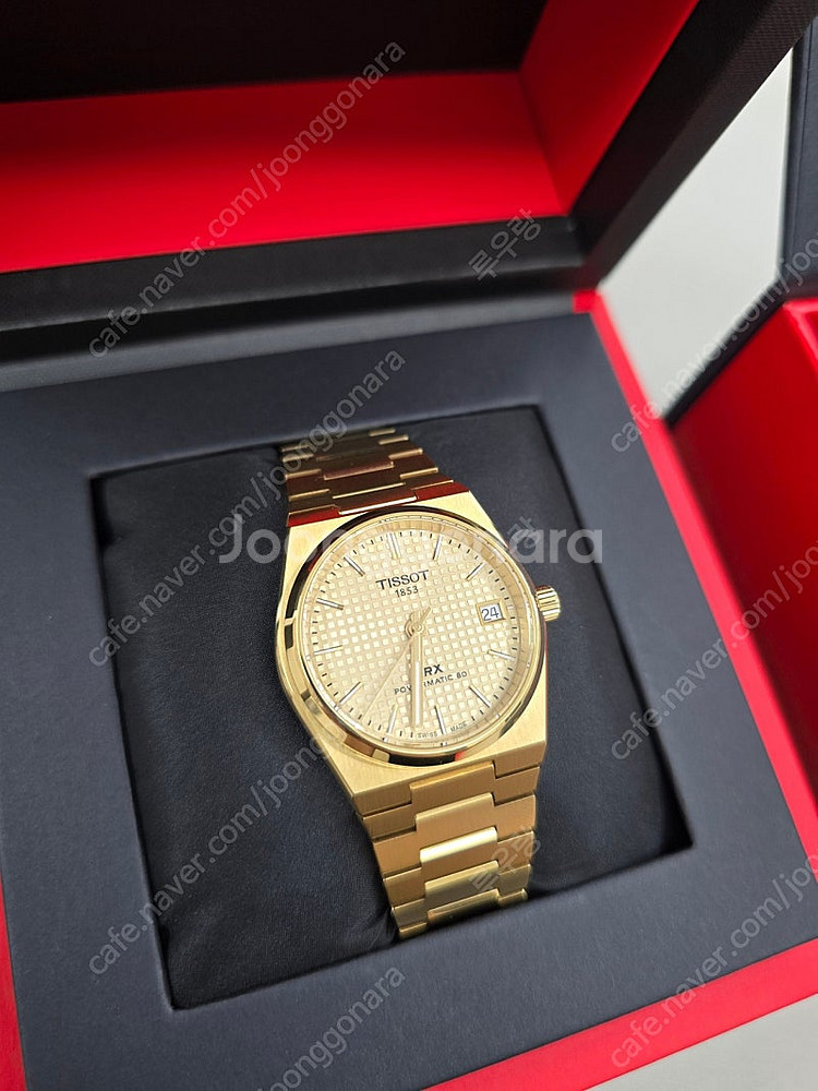 티쏘 prx35mm 파워매틱80 골드 80만원 판매합니...--1