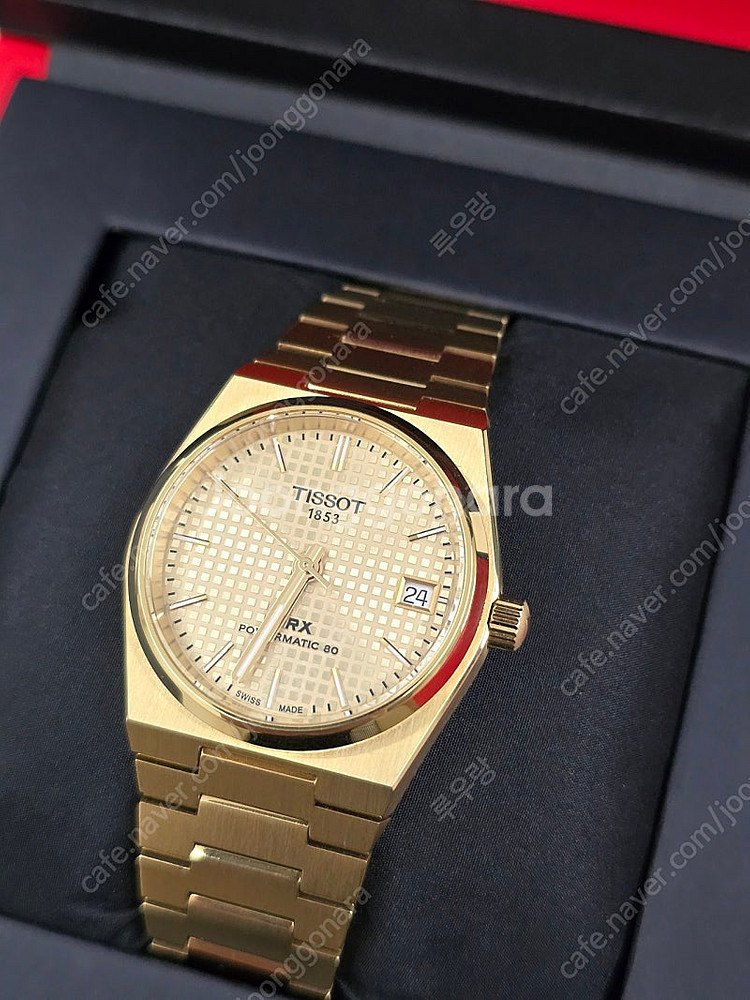 티쏘 prx35mm 파워매틱80 골드 80만원 판매합니...--2