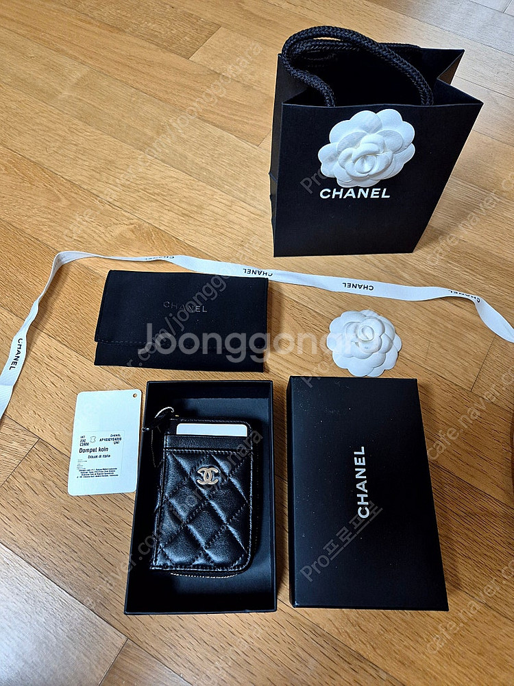 샤넬 클래식 카드지갑 지퍼돌이 멀티 블랙 금장 내장칩 ...--0