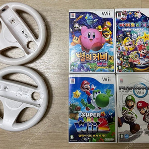 wii 게임 cd 4장+핸들(택포)