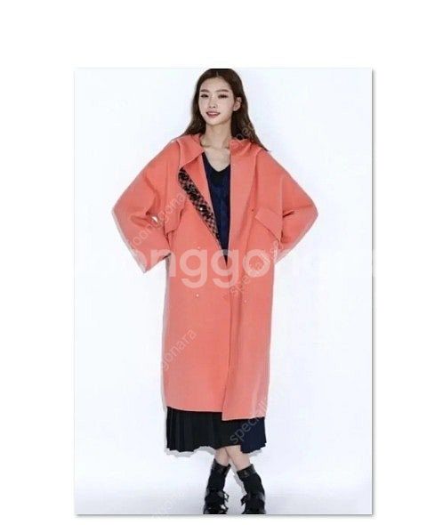 럭키슈에뜨 jdc 레터링 디테일 후드 핸드메이드 코트 ...--0