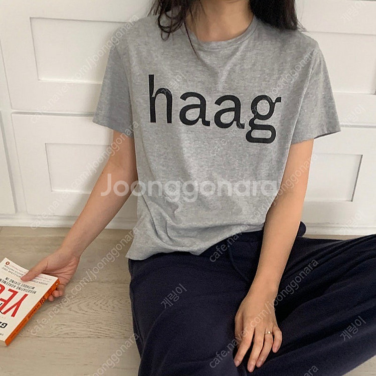 헤이그 haag a baithday 반팔 티셔츠 그레이--0