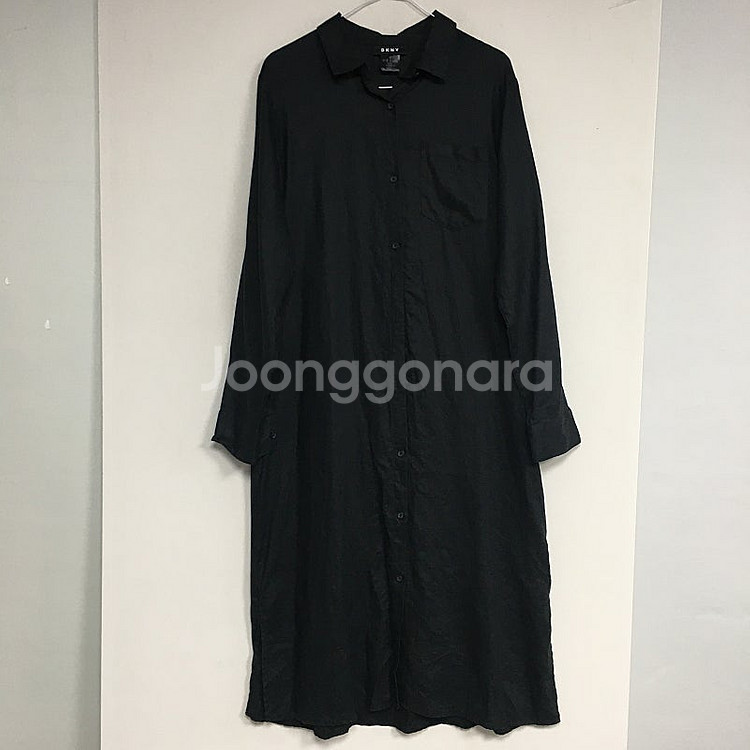 DKNY 도나카란 린넨 셔츠 롱 원피스 S / 랑방 마...--0