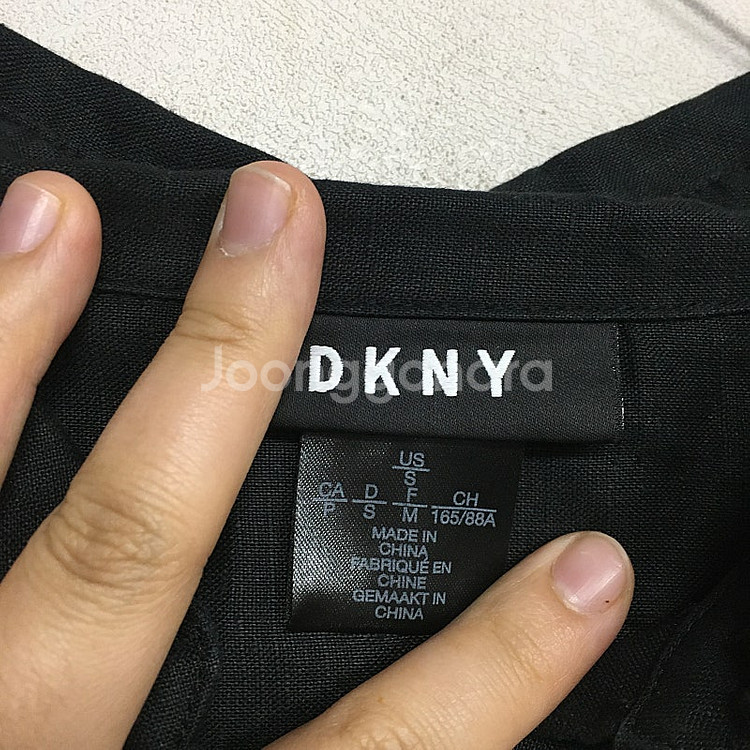DKNY 도나카란 린넨 셔츠 롱 원피스 S / 랑방 마...--1